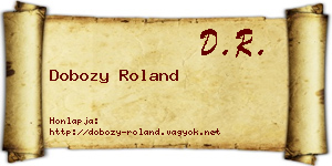 Dobozy Roland névjegykártya