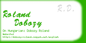 roland dobozy business card